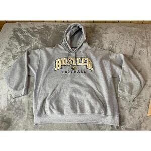 Hustler Men’s Football Embroidered XXL NERF Gray Sweatshirt Hoodie ! !